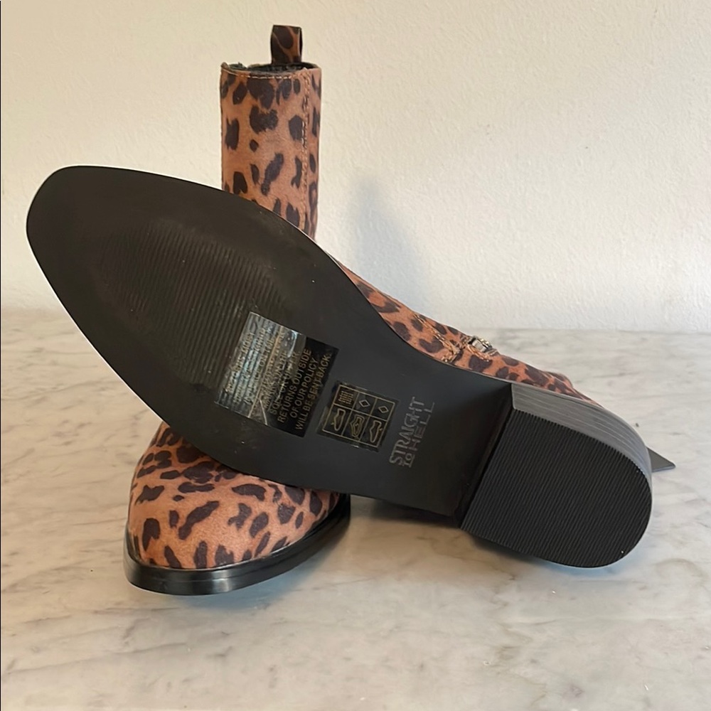 Straight To Hell Vegan Richards Leopard Boot NWT Men’s Sz 9 - Picture 9 of 12